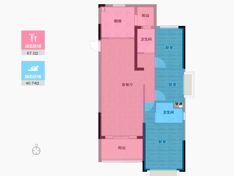 安徽省-合肥市-新滨湖恒大文化旅游城-97.99-户型库-动静分区