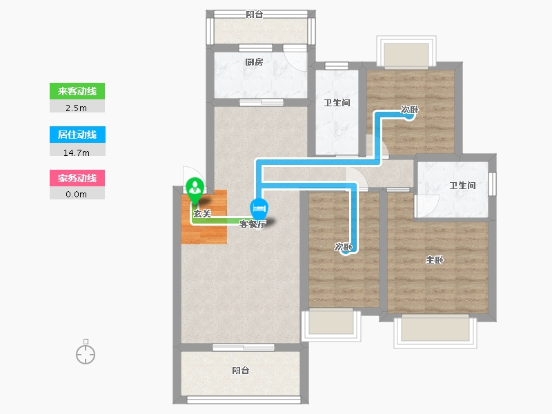 江西省-宜春市-上高印象-76.40-户型库-动静线