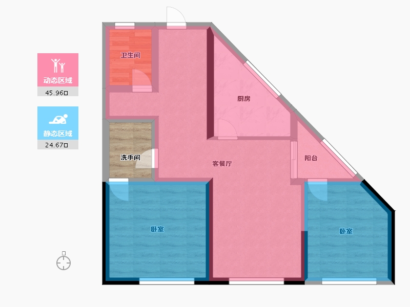 河南省-郑州市-世茂云尚城-65.00-户型库-动静分区