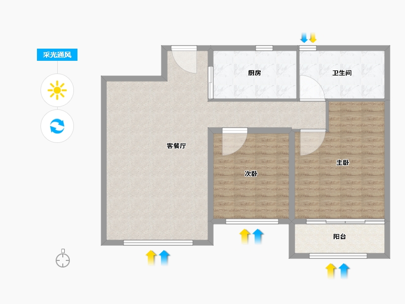 山东省-威海市-龙山湖原著-101.09-户型库-采光通风