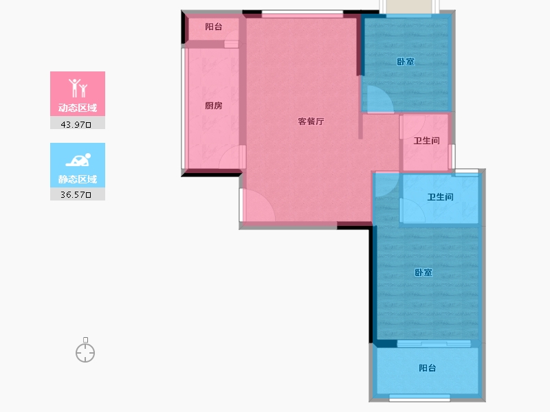 福建省-龙岩市-龙地万福城-71.85-户型库-动静分区