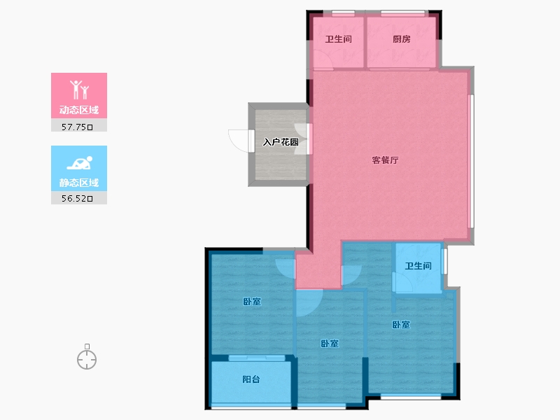 浙江省-绍兴市-麒麟府-110.90-户型库-动静分区