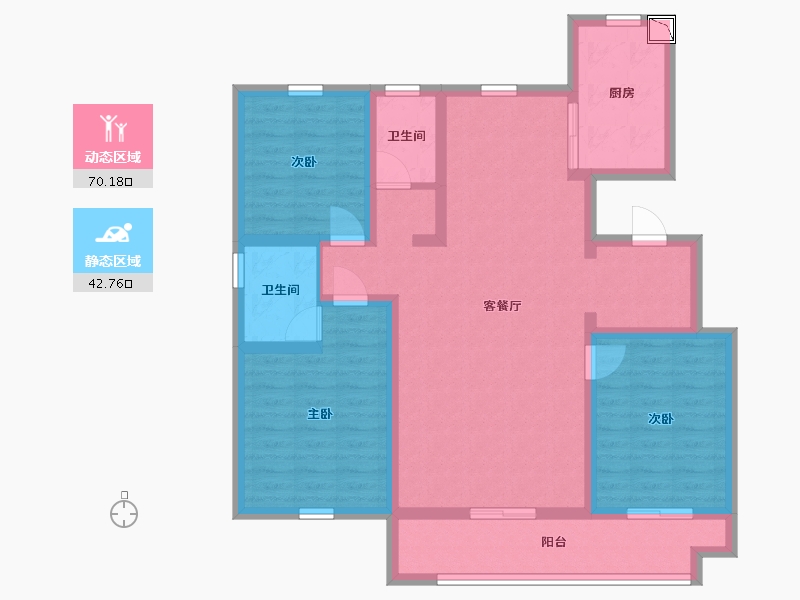 山东省-日照市-教授花园IV期碧山临海-99.99-户型库-动静分区