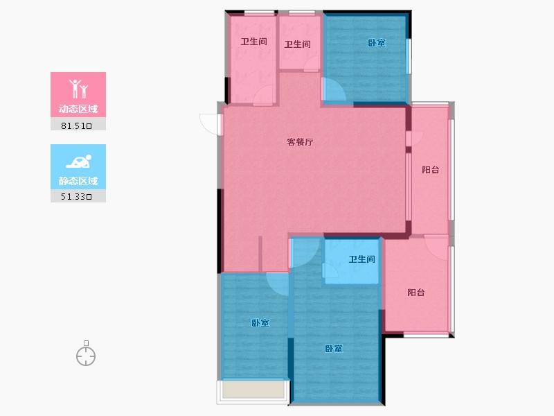 河南省-郑州市-亚星上湖嘉园-119.73-户型库-动静分区