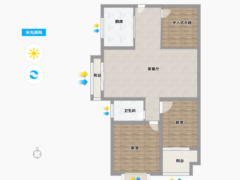 河南省-洛阳市-东悦城-90.00-户型库-采光通风