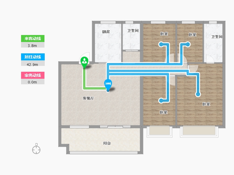 河南省-郑州市-碧桂园象府-130.00-户型库-动静线