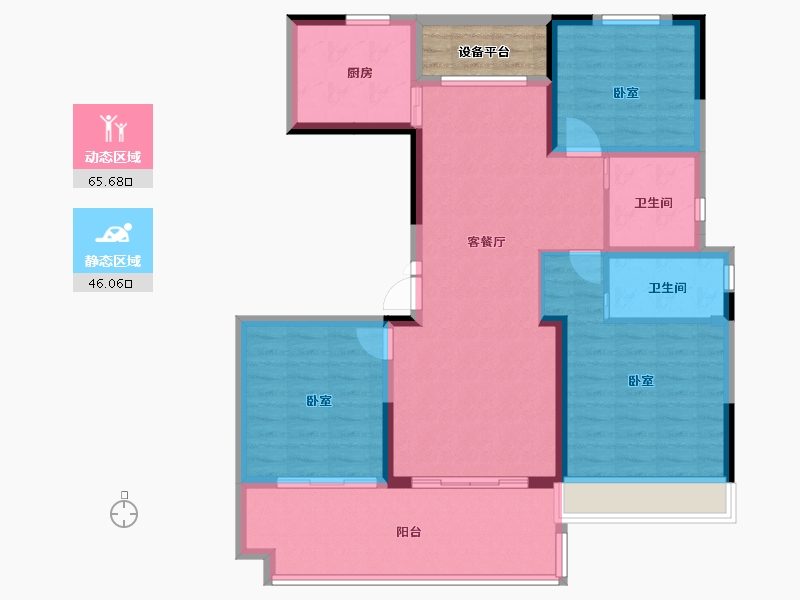 河南省-安阳市-昌建青风墅院-104.00-户型库-动静分区