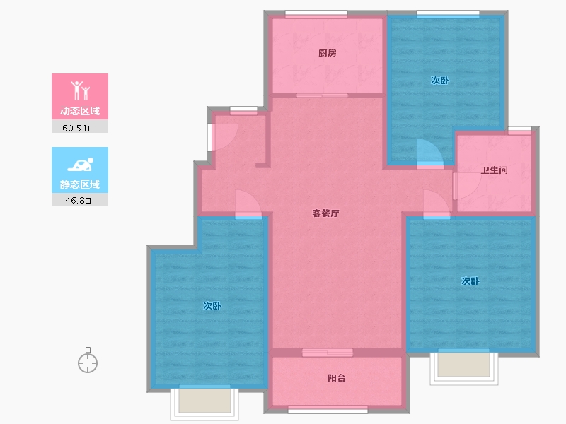 山东省-淄博市-中南紫云集-96.00-户型库-动静分区