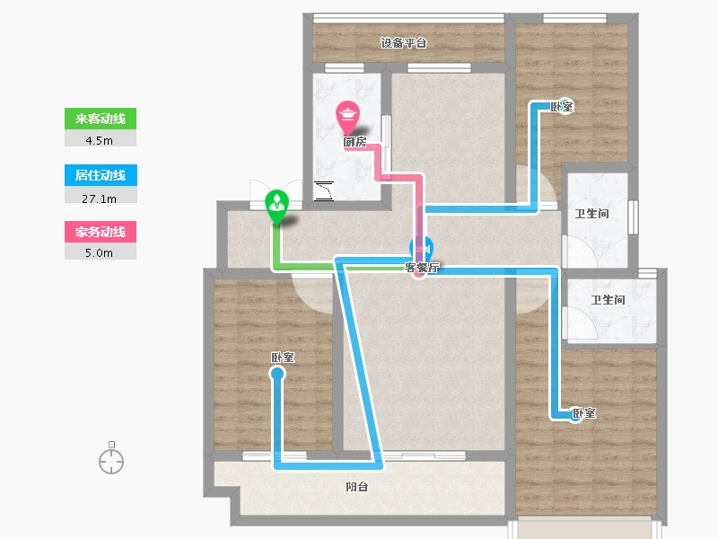 河南省-安阳市-中圣龙栖湾-107.00-户型库-动静线