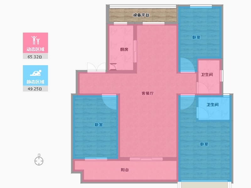 河南省-安阳市-中圣龙栖湾-107.00-户型库-动静分区