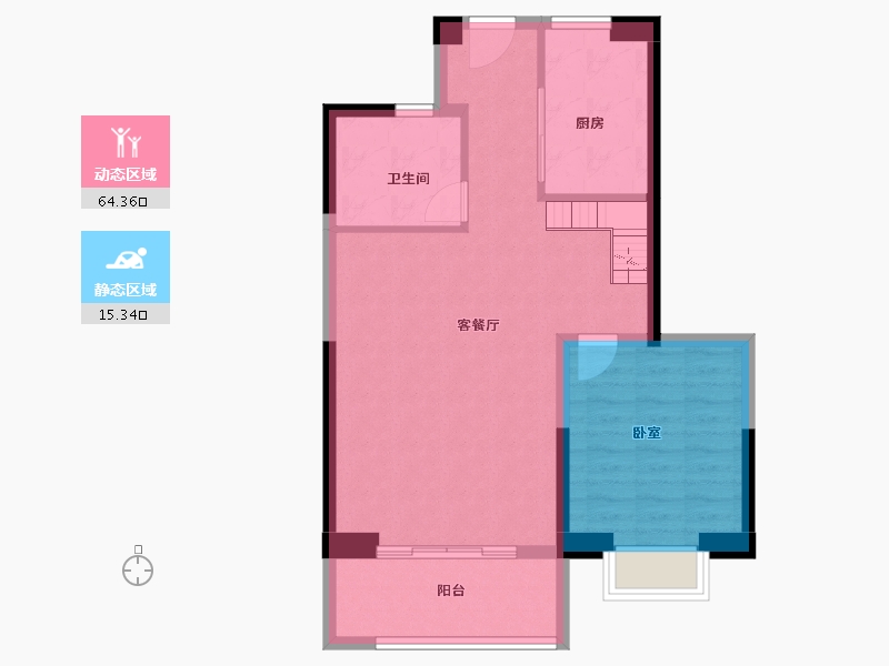 福建省-漳州市-融信壹号府-71.51-户型库-动静分区