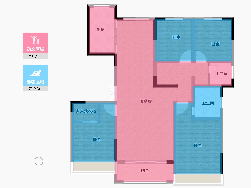 山东省-菏泽市-中达尚城一品-123.00-户型库-动静分区