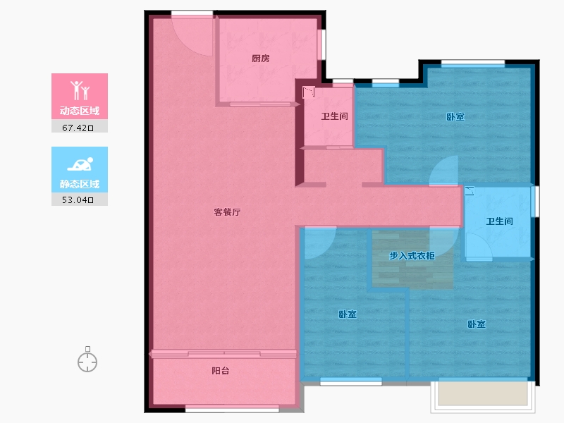 河南省-安阳市-嘉洲花悦-110.00-户型库-动静分区