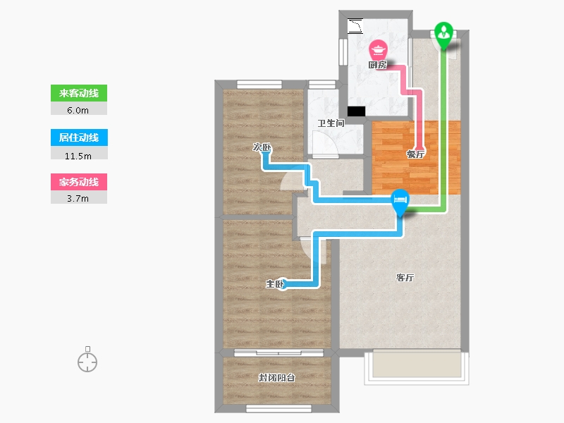 山东省-威海市-保利翰林苑-63.48-户型库-动静线