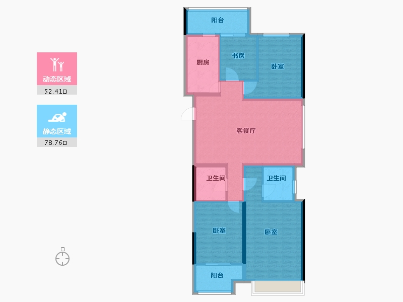 河南省-郑州市-世茂云尚城-118.10-户型库-动静分区