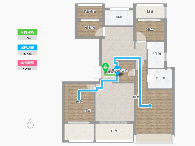 浙江省-绍兴市-万固滨江越珑府-106.00-户型库-动静线