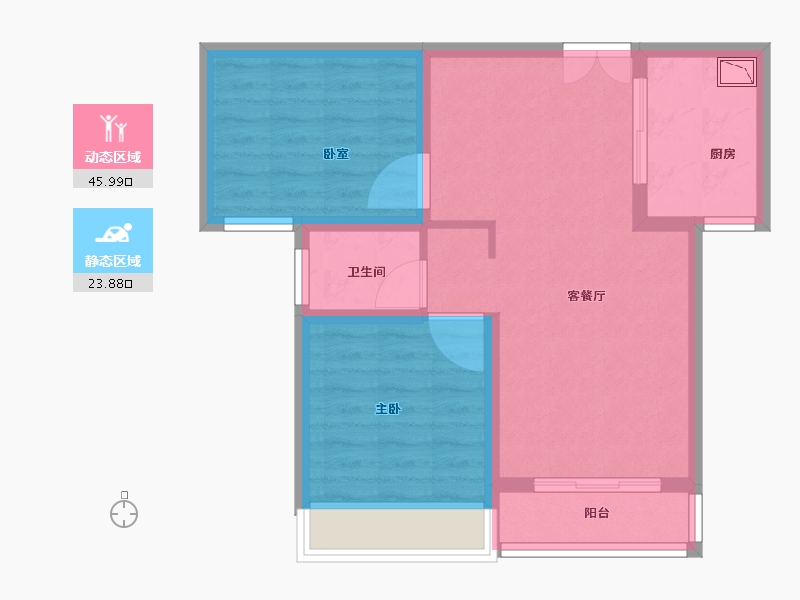 河南省-洛阳市-建业贰号城邦-62.00-户型库-动静分区