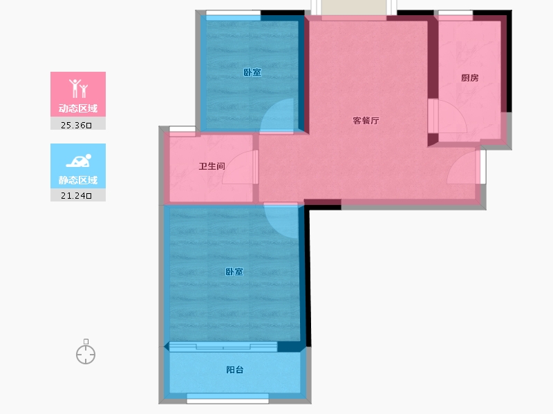 福建省-龙岩市-龙地万福城-40.93-户型库-动静分区