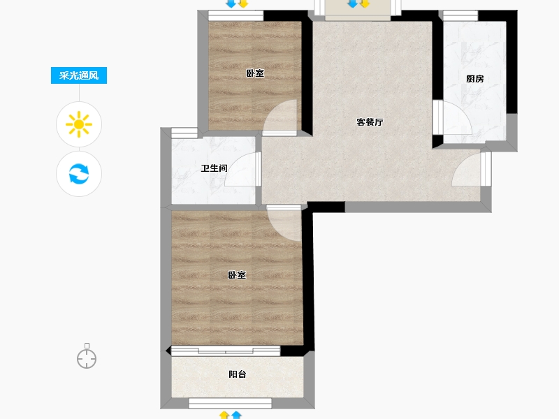 福建省-龙岩市-龙地万福城-40.93-户型库-采光通风