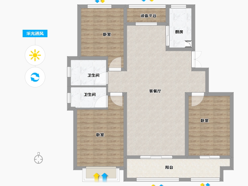 河南省-安阳市-中圣龙栖湾-108.00-户型库-采光通风