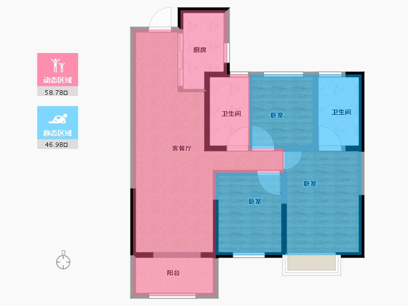 河南省-洛阳市-正商城-94.00-户型库-动静分区