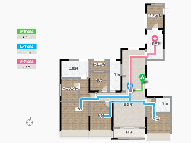 安徽省-合肥市-合肥融创文旅城融园-135.31-户型库-动静线