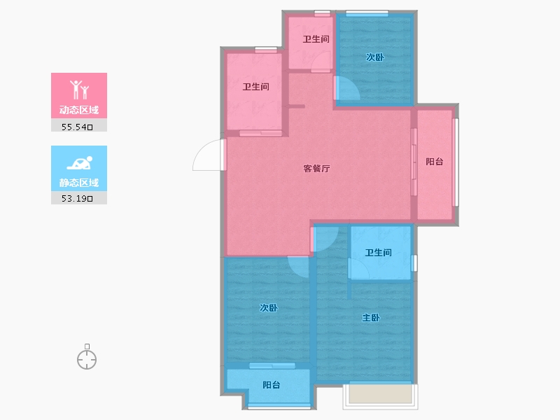 河南省-洛阳市-华芳福昌郡-97.39-户型库-动静分区