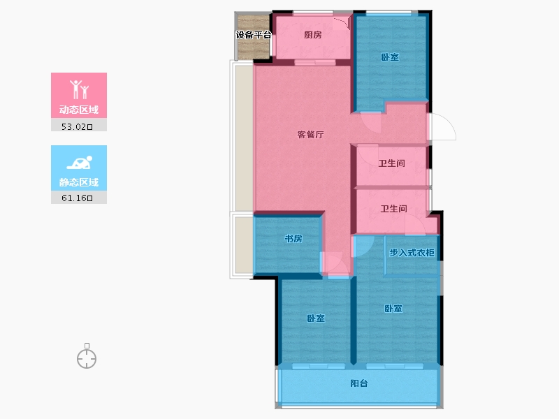 浙江省-舟山市-融创金成芸麓大观-104.00-户型库-动静分区