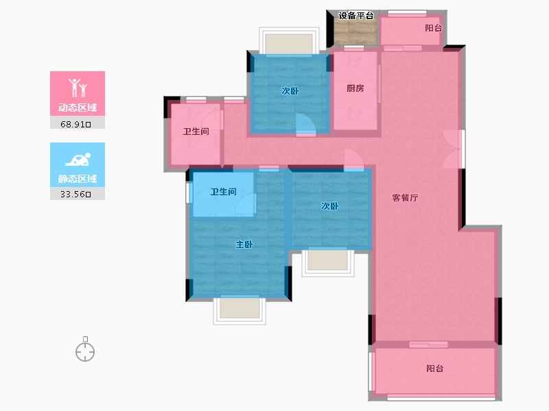 江西省-宜春市-上高壹号院-92.00-户型库-动静分区