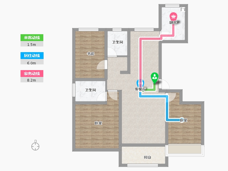 山东省-菏泽市-江南神韵-87.13-户型库-动静线