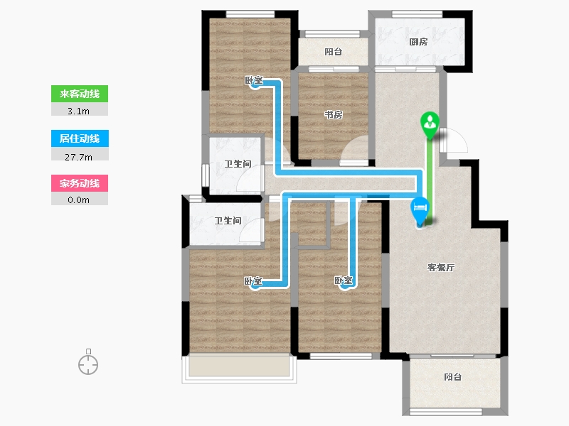 河南省-郑州市-正商林溪铭筑-112.00-户型库-动静线