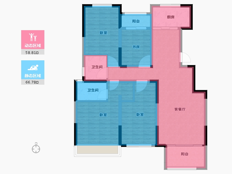 河南省-郑州市-正商林溪铭筑-112.00-户型库-动静分区