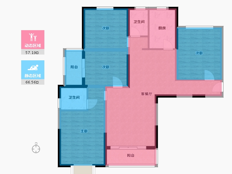 江西省-宜春市-北岸新天地·澜庭-110.50-户型库-动静分区