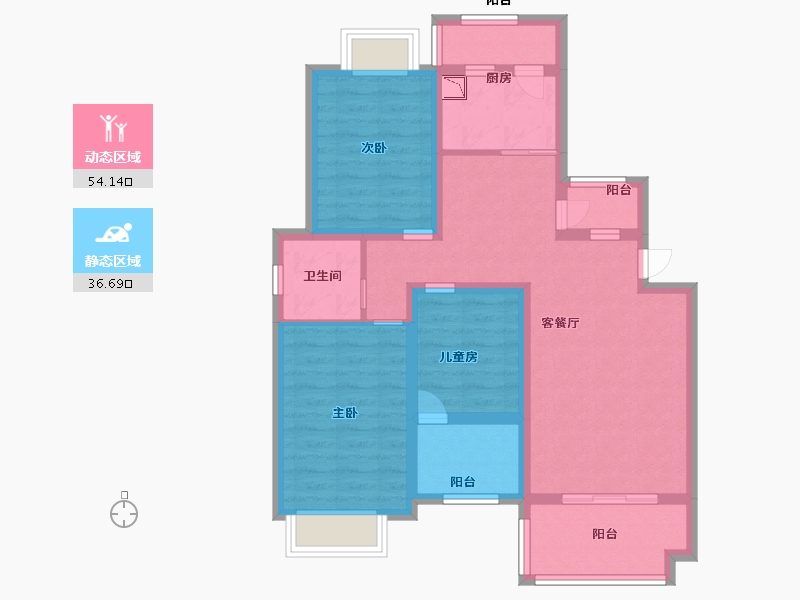 江西省-宜春市-上高印象-78.99-户型库-动静分区