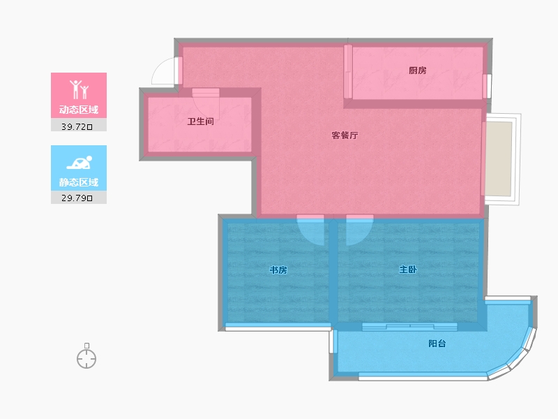 山东省-威海市-金海湾国际公馆-60.99-户型库-动静分区