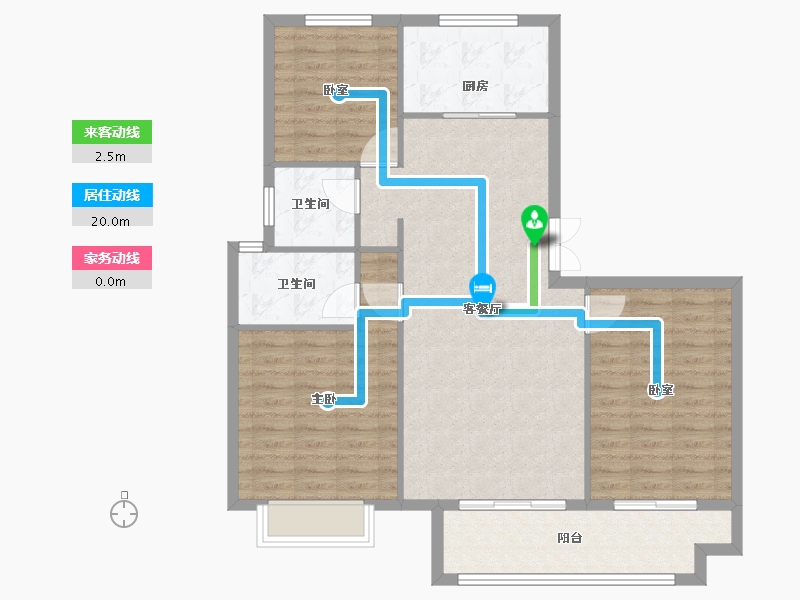 山东省-枣庄市-汇众·天樾府-99.95-户型库-动静线