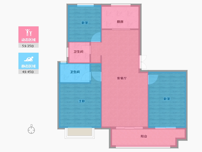 山东省-枣庄市-汇众·天樾府-99.95-户型库-动静分区