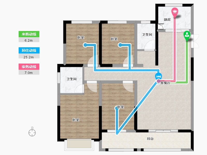 河南省-安阳市-中圣龙栖湾-121.00-户型库-动静线