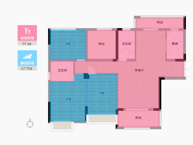 江西省-宜春市-创维·城市之光-101.61-户型库-动静分区