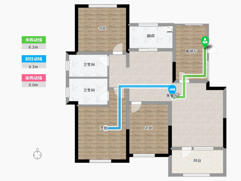 山东省-烟台市-翡翠康城-118.00-户型库-动静线