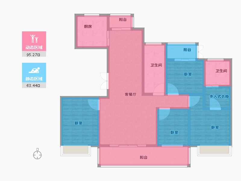 河南省-开封市-兰考兰阳府-142.22-户型库-动静分区