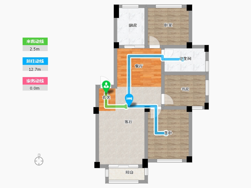 山东省-威海市-裕荣华府-72.45-户型库-动静线