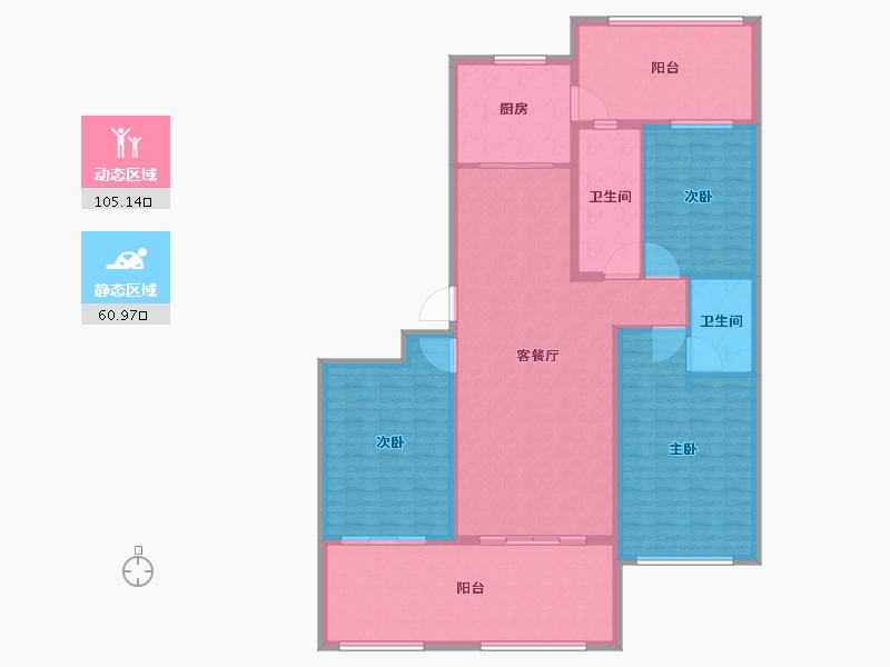 山东省-威海市-盛德海湾国际-151.99-户型库-动静分区