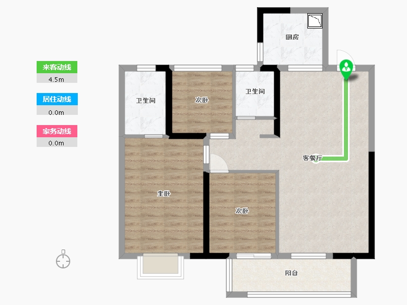 江西省-宜春市-正荣·悦玲珑-84.00-户型库-动静线