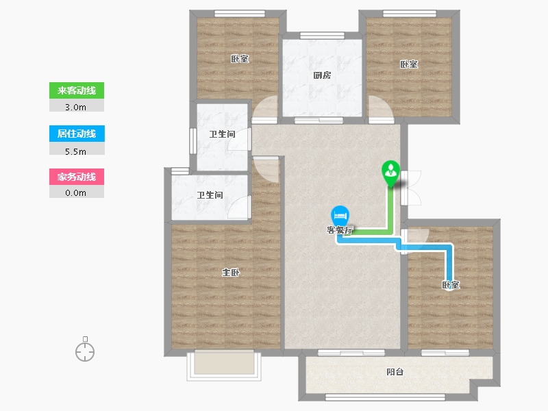 山东省-枣庄市-汇众·天樾府-109.95-户型库-动静线