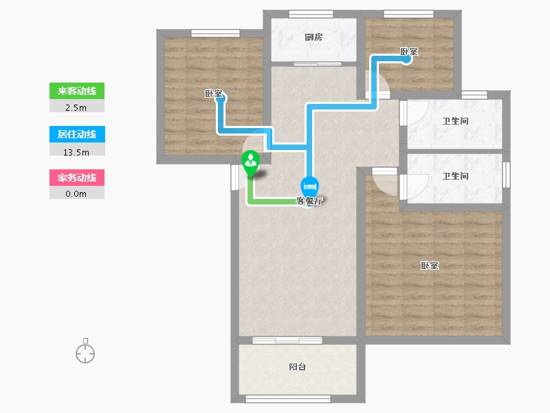 山东省-菏泽市-江南神韵-85.97-户型库-动静线