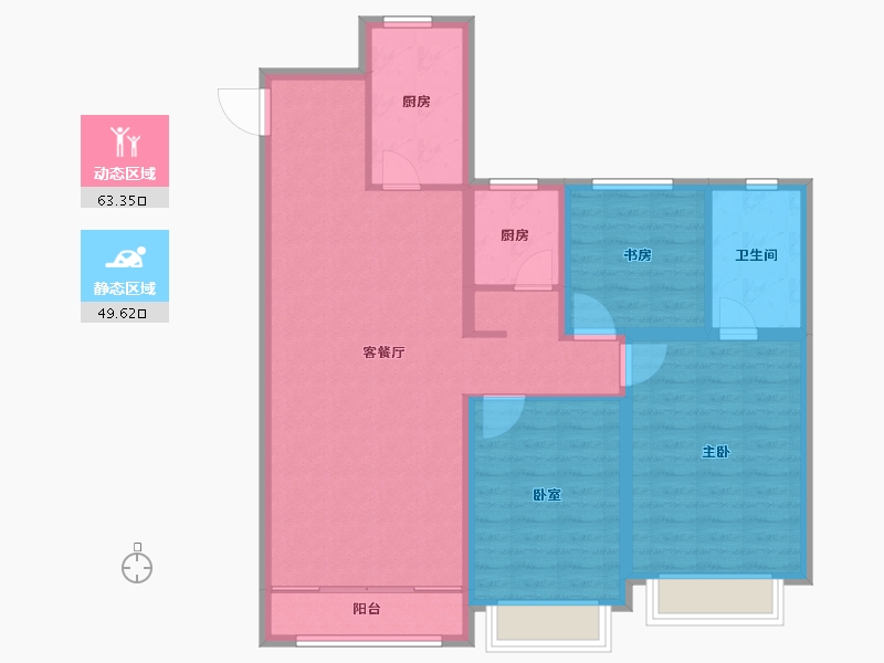 山东省-枣庄市-山能德圣风华里-102.00-户型库-动静分区