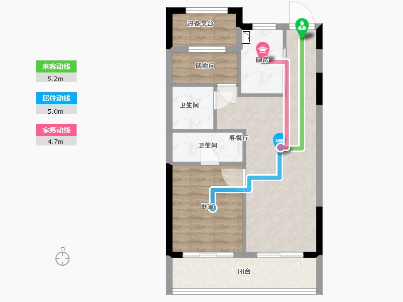 浙江省-舟山市-缘起莲韵-61.00-户型库-动静线