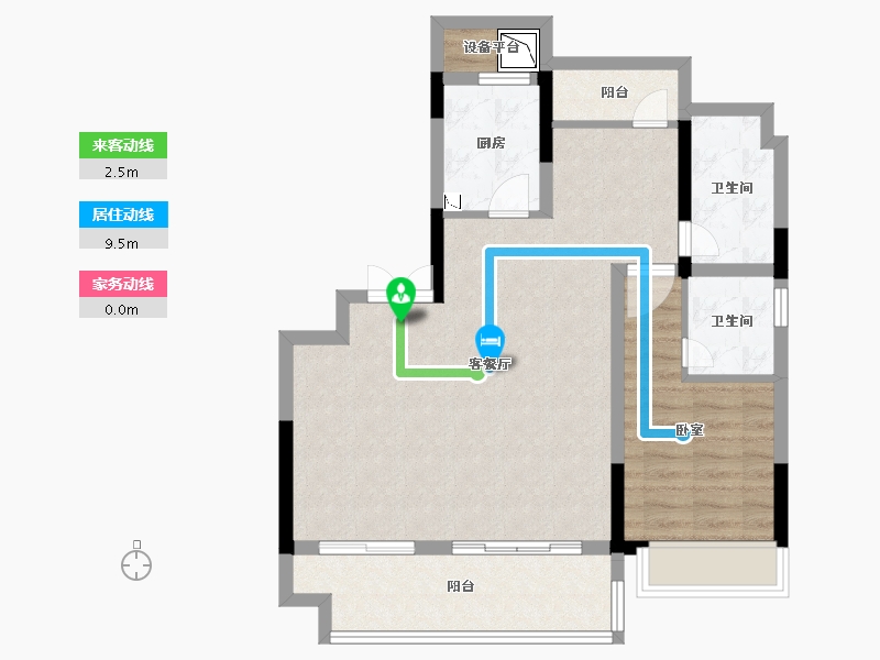 安徽省-合肥市-文一锦门云栖新语-75.87-户型库-动静线