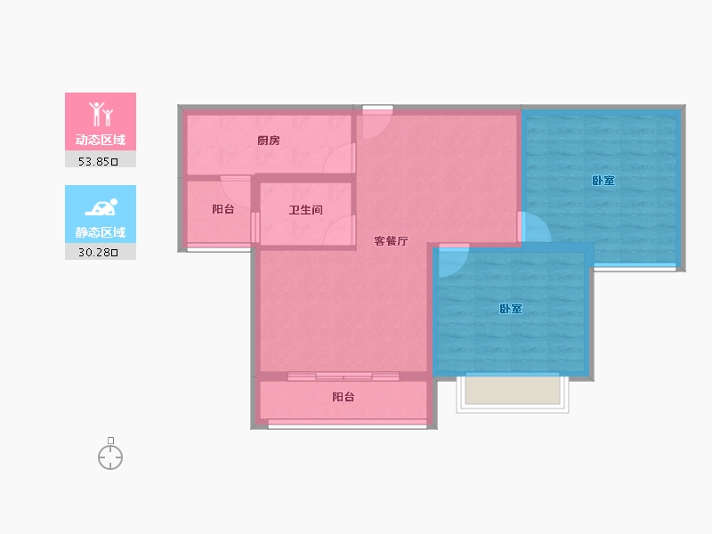 山东省-聊城市-聊城新天地-75.00-户型库-动静分区